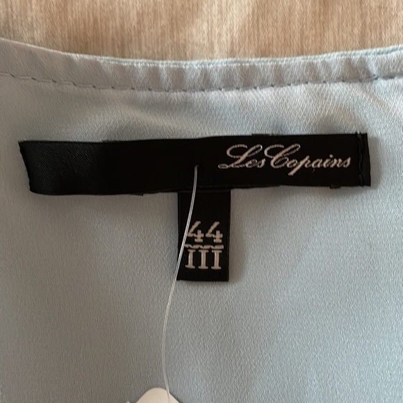 Les Copains Azure Blue Sleeveless Dress with Tiered Detailing at Waist - Picture 8 of 16